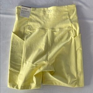 Women's Bright Yellow Bike Shorts